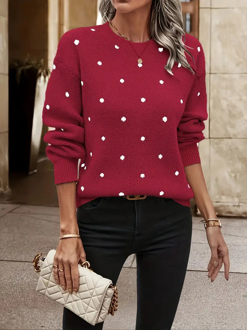 Bellaso – pullover mit polka-dot-muster