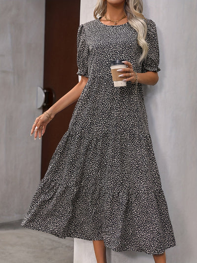 Adelina | Bequemes Midikleid mit Puffärmeln