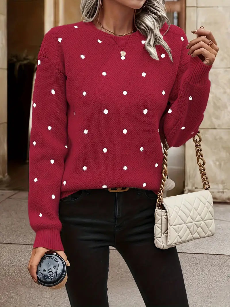Bellaso – pullover mit polka-dot-muster