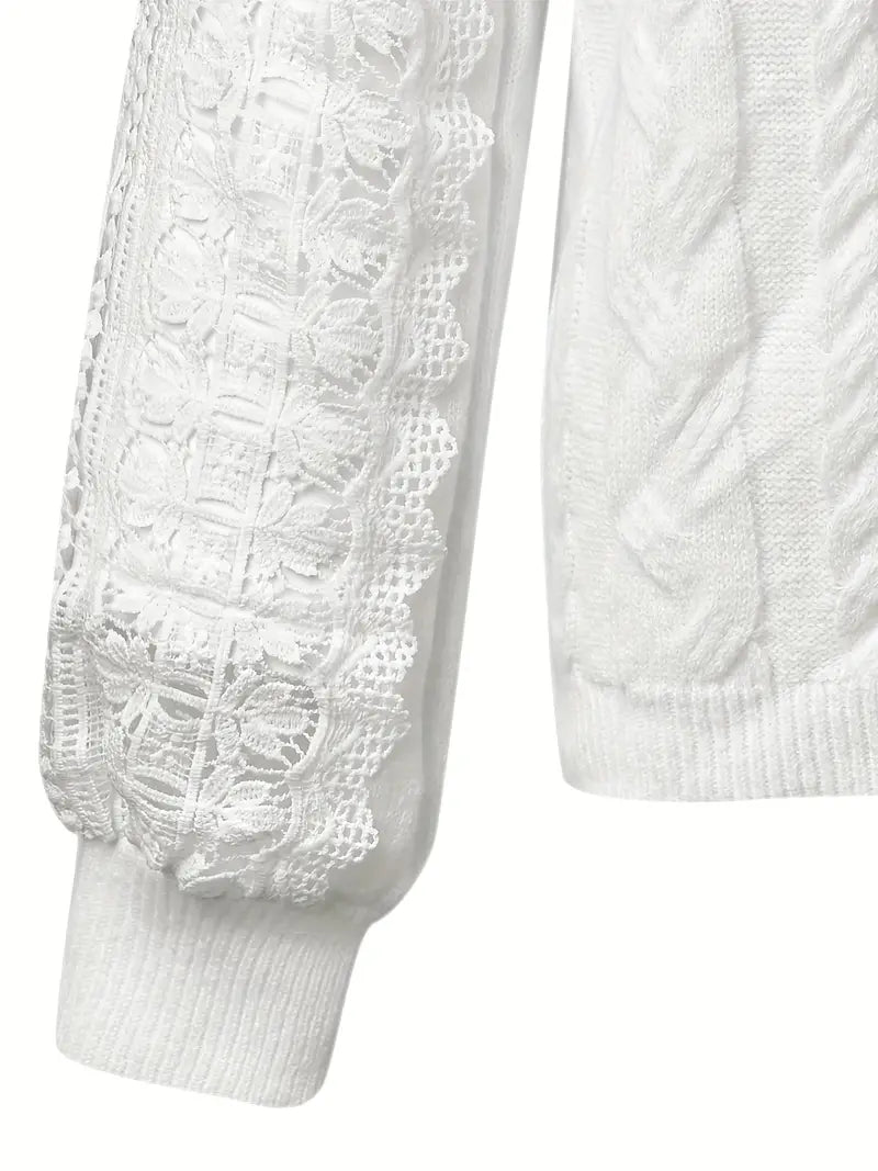 Bellaso – stylischer spitzenpullover