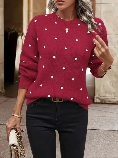 Bellaso – pullover mit polka-dot-muster