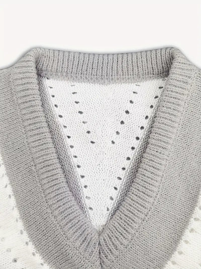 Bellaso – gestreifter pullover mit v-ausschnitt