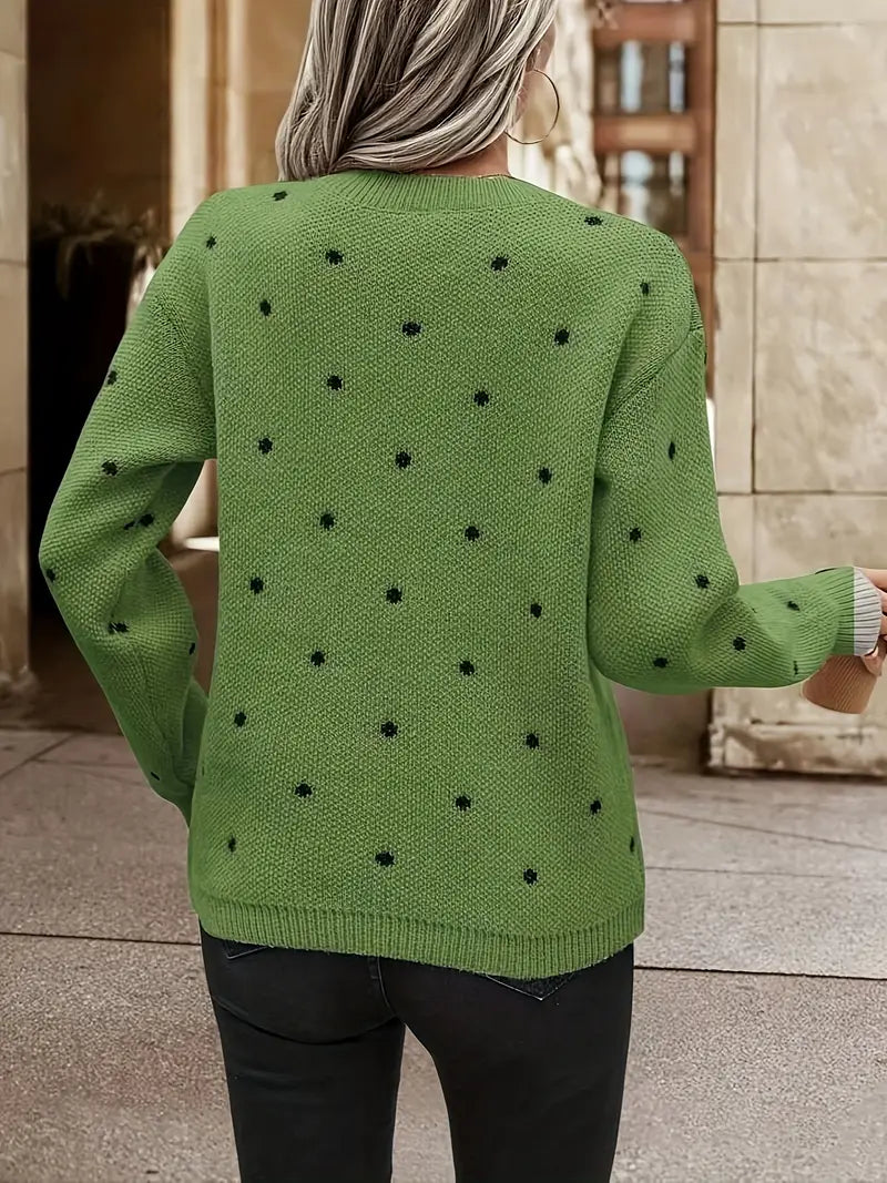 Bellaso – pullover mit polka-dot-muster