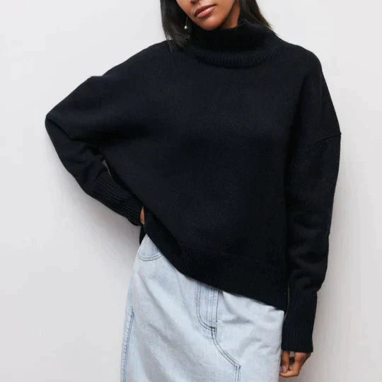 Bellaso – übergroßer rollkragenpullover
