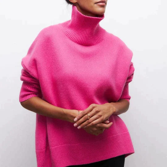 Bellaso – übergroßer rollkragenpullover