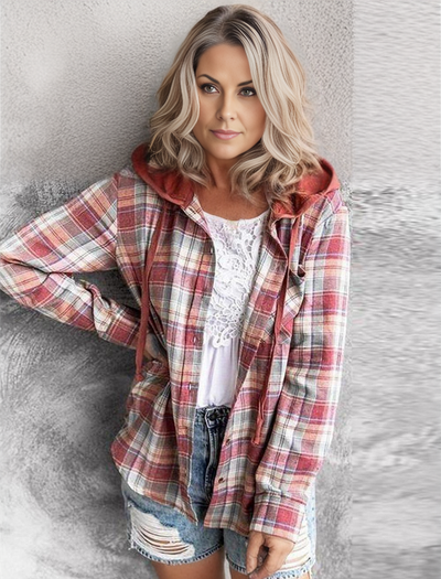 Bellaso Trend -Layla-inspirierter Kapuzenpullover mit Knöpfen