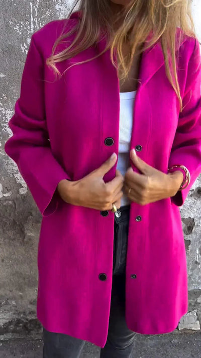 Bellaso - Lässiger einreihiger wollKapuzenblazer