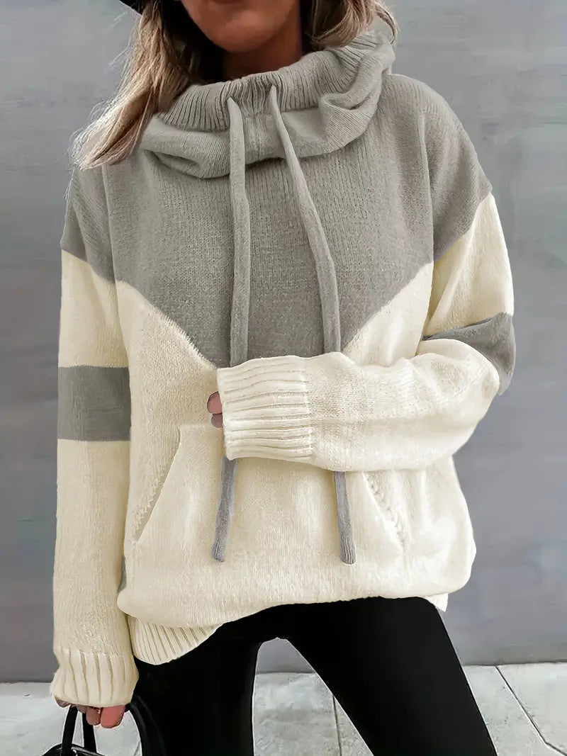 Bellaso – lässiger farbblockpullover