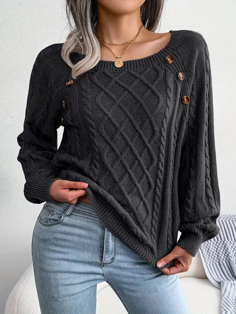 Bellaso – lässiger pullover mit rundhalsausschnitt