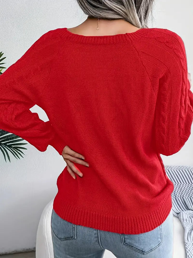 Bellaso – lässiger pullover mit rundhalsausschnitt