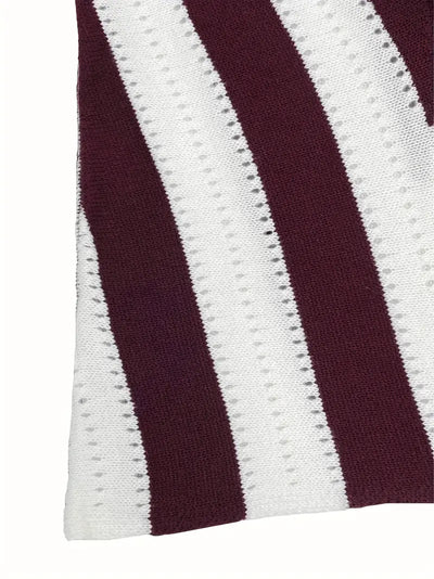 Bellaso – gestreifter pullover mit v-ausschnitt