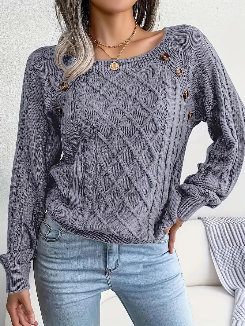 Bellaso – lässiger pullover mit rundhalsausschnitt