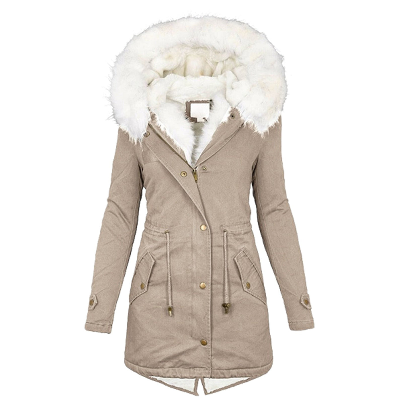 Bequeme, knopfgebundene Winterjacke für Wärme und Stil