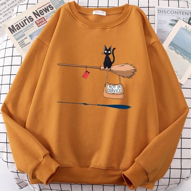 Magischer Besen Katzenpulli für Damen