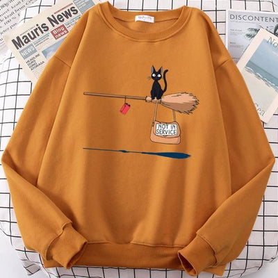 Magischer Besen Katzenpulli für Damen