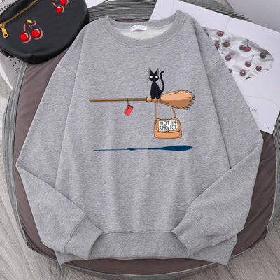 Magischer Besen Katzenpulli für Damen