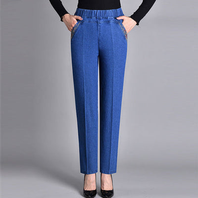 Bellaso - Jeans mit Seitentaschen und elastischem Bund