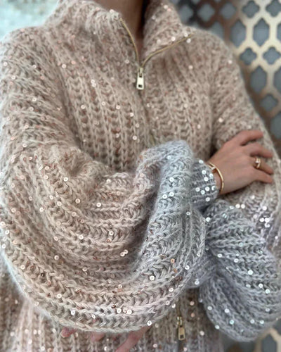 Bellaso Damen-Strickjacke mit Reißverschluss - Alicia