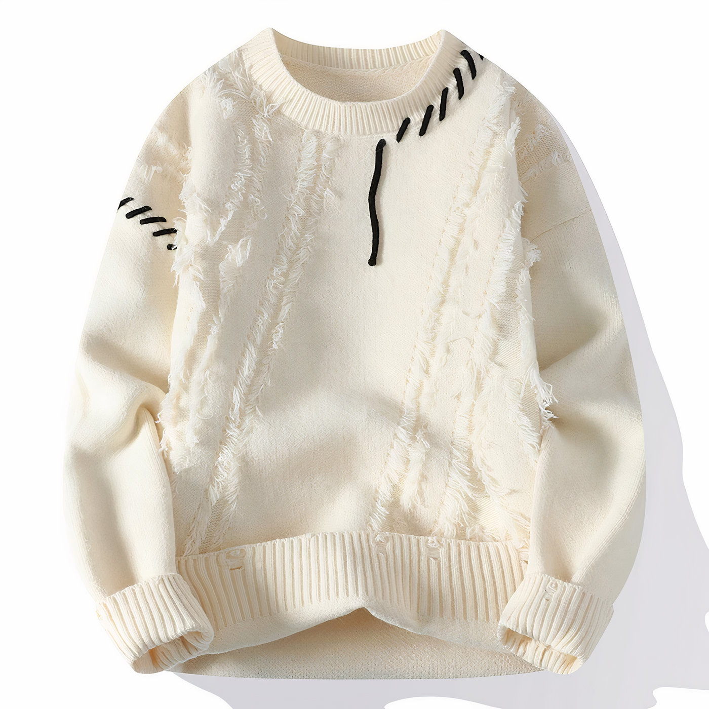 Strickpulli mit Fransenmuster für Herren