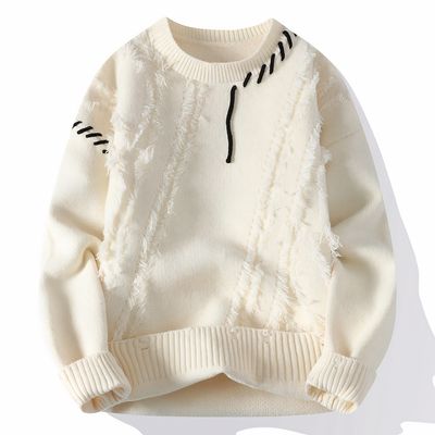 Strickpulli mit Fransenmuster für Herren